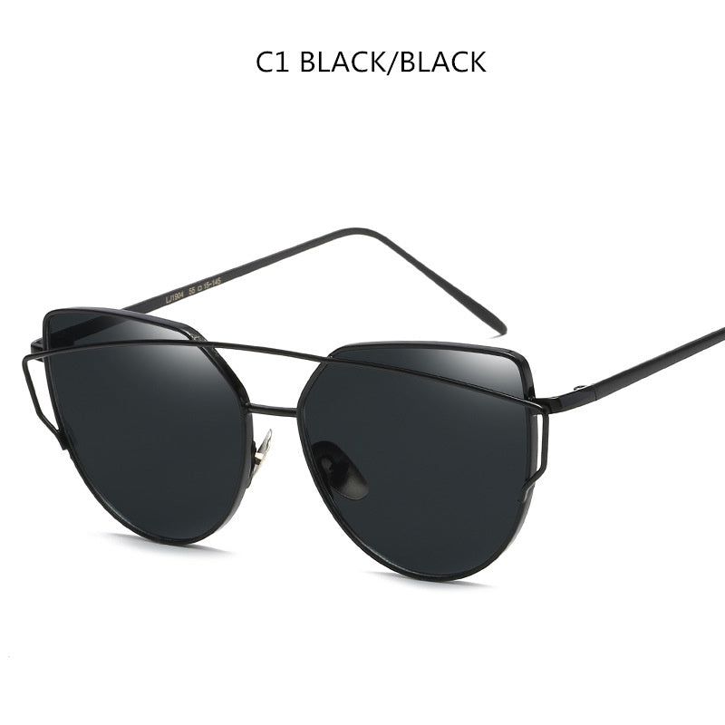 Cat Eye Sunglasses Cupronickel Frame Material Color Film Glasses Personalized Sunglasses Ladies Sunglasses